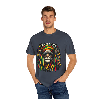 Rasta Lion Shirt Reggae Tee Yeah Mon Reggae Shirt Yeah Mon Jamaica Shirt Reggae Clothing Jamaica Slang Rasta Lion Shirt Rasta Reggae Shirt