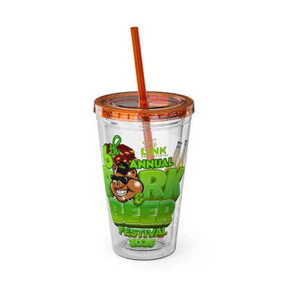 Sexy Lise Custom Pork & Beer Festival 16oz Tumbler with Straw