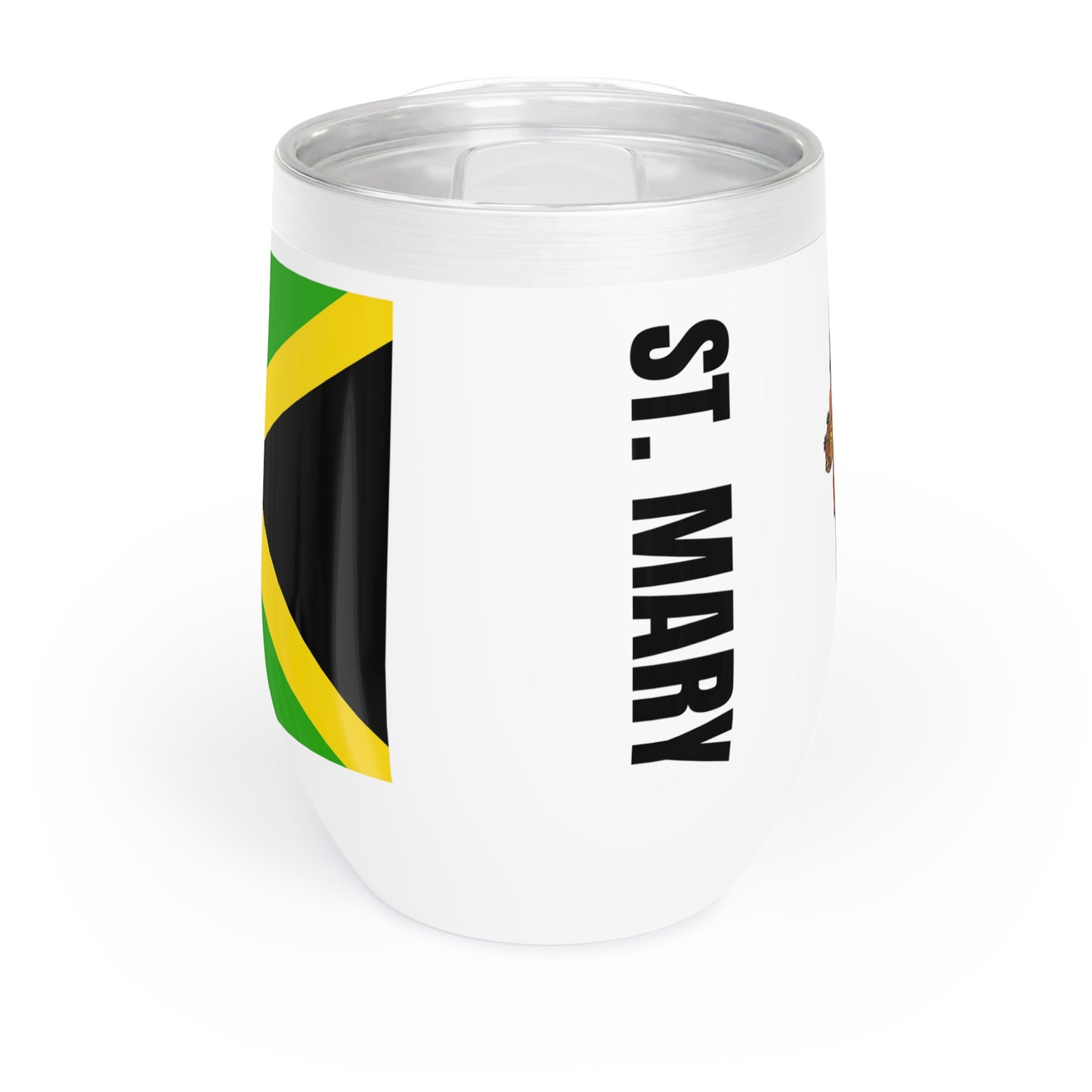 Personalized St Mary Jamaica Flag Wine Tumbler Gift for Jamaican Patriotic Jamaican Gift Jamaica Souvenir Jamaica Heritage Jamaica Roots