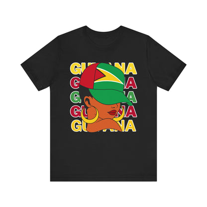 Ladies Guyana Flag T Shirt Gift For Guyanese Woman Guyana T Shirt For Girls Guyana Flag Themed T Shirt Guyana Heritage Shirt