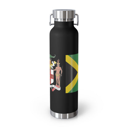 Personalized Jamaican Heritage Copper Insulated Water Bottle - 22oz Clarendon