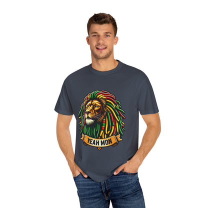 Rasta Lion Shirt Reggae Tee Yeah Mon Reggae Shirt Yeah Mon Jamaica Shirt Reggae Clothing Jamaica Slang Rasta Lion Shirt Rasta Reggae Shirt