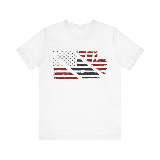 Trinidad &Tobago Clothing Trini and American Flag Shirt Gift For Trinidadian Trini Pride Trinidad Carnival Shirt Trinidad Roots American Tee