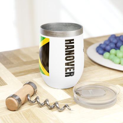 Personalized Hanover Jamaica Flag Wine Tumbler Gift for Jamaican Patriotic Jamaican Gift Jamaica Souvenir Jamaica Heritage Jamaica Root