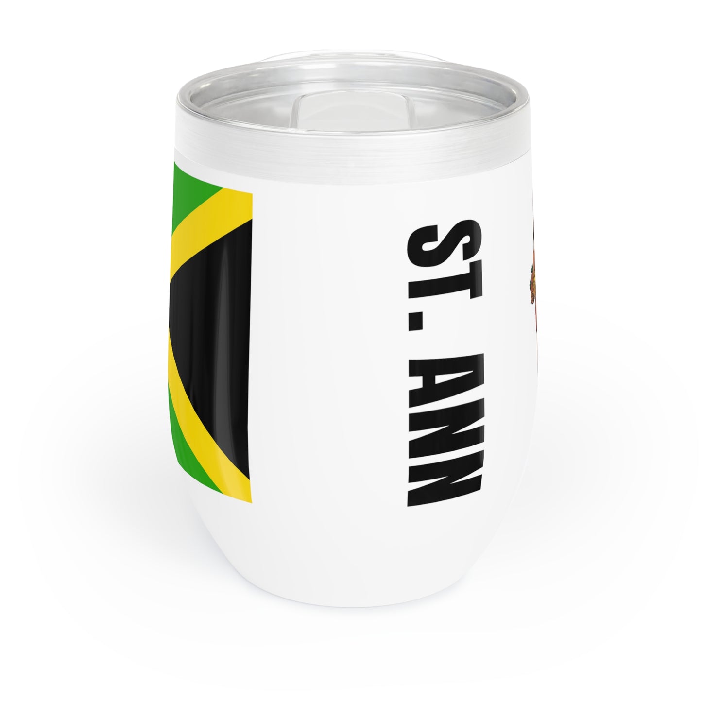 Personalized St Ann Jamaica Flag Wine Tumbler Gift for Jamaican Patriotic Jamaican Gift Jamaica Souvenir Jamaica Heritage Jamaica Root