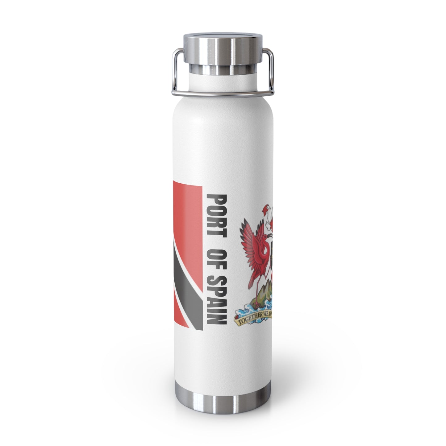 Personalized Trinidad and Tobago Flag Water Bottle Trinidad Flag Products Gift for Trinidadian  Product With Trinidad and Tobago Coat of Arm