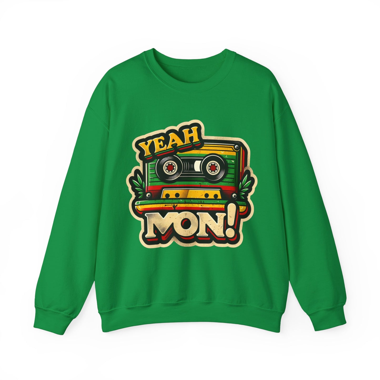 Vintage Retro Reggae Sweatshirt Yeah Mon Sweatshirt Jamaica Clothes Reggae Clothing