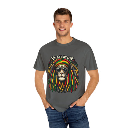 Rasta Lion Shirt Reggae Tee Yeah Mon Reggae Shirt Yeah Mon Jamaica Shirt Reggae Clothing Jamaica Slang Rasta Lion Shirt Rasta Reggae Shirt