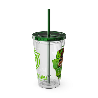 K Warner Custom  16oz Tumbler with Straw