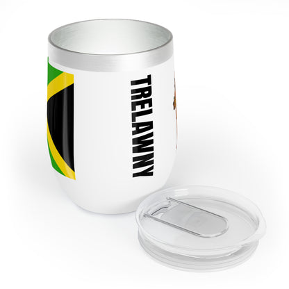 Personalized Trelawny Jamaica Flag Wine Tumbler Gift for Jamaican Patriotic Jamaican Gift Jamaica Souvenir Jamaica Heritage Jamaica Roots