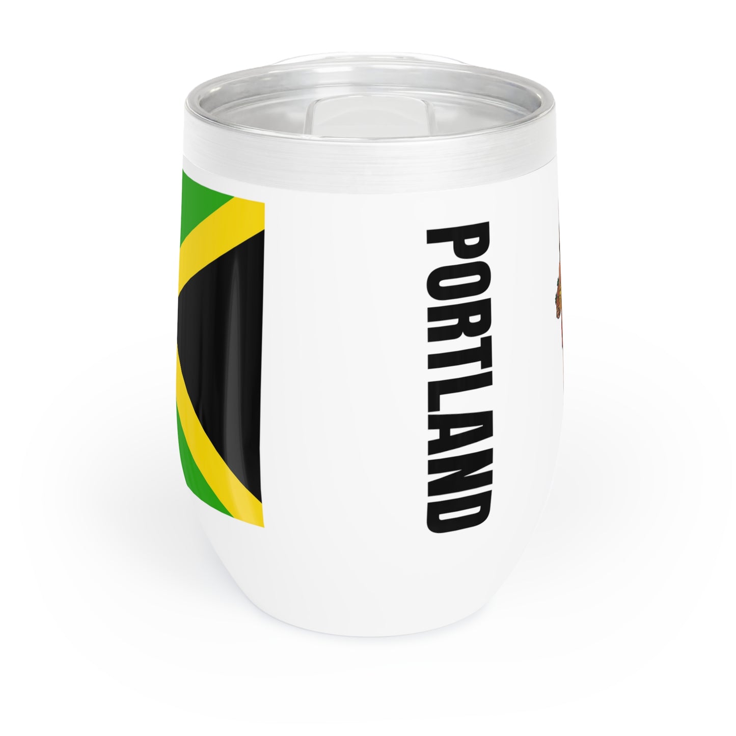 Personalized Portland Jamaica Flag Wine Tumbler Gift for Jamaican Patriotic Jamaican Gift Jamaica Souvenir Jamaica Heritage Jamaica Roots