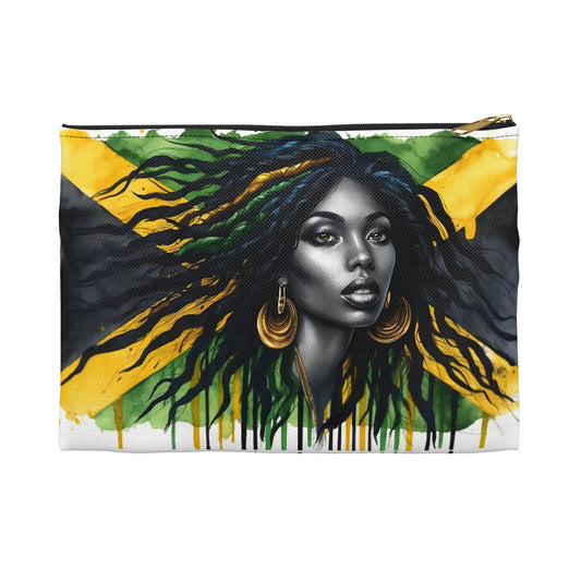 Mother's Day Gift for Jamaican Woman Graduation Gift For Jamaican Woman Jamaica Souvenir Jamaica Themed Accessory Pouch