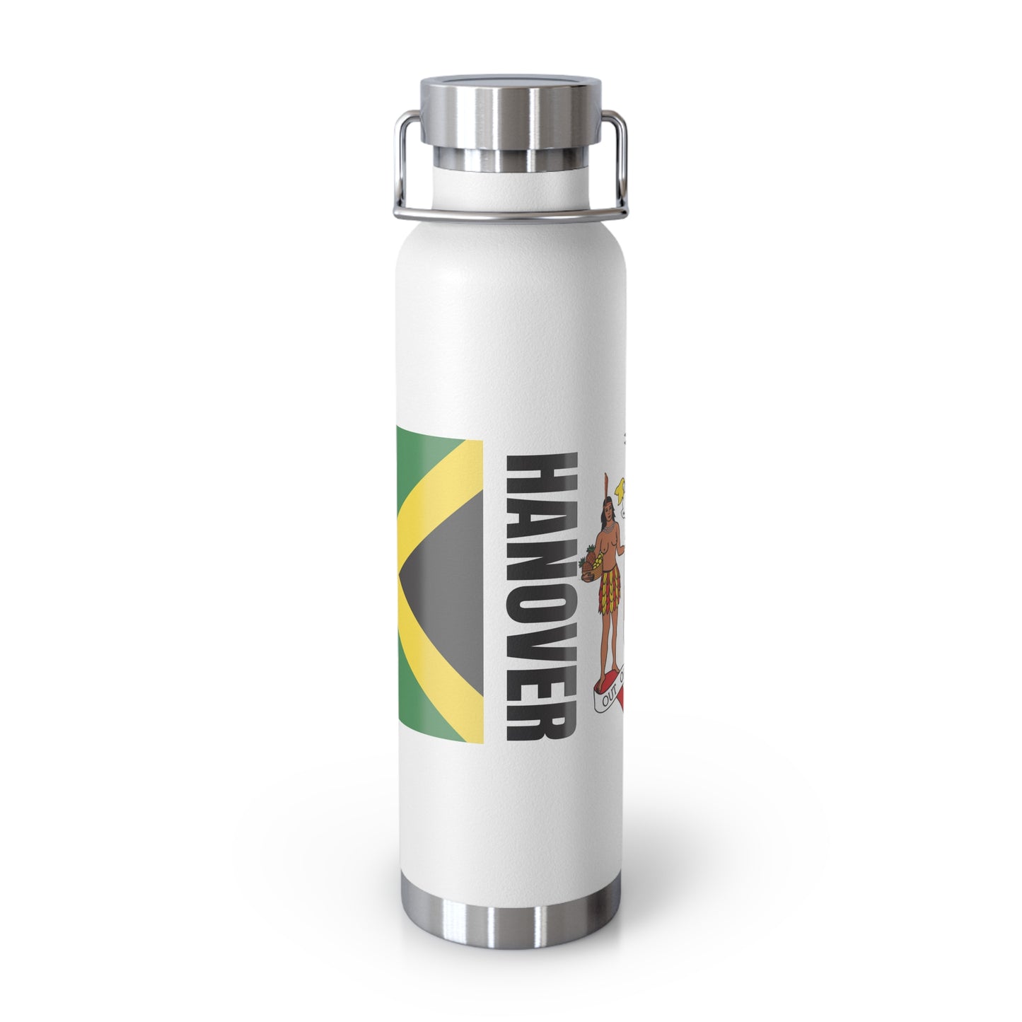 Personalized Jamaican Pride Copper Insulated Bottle - 22oz Gift for Fans of Jamaica