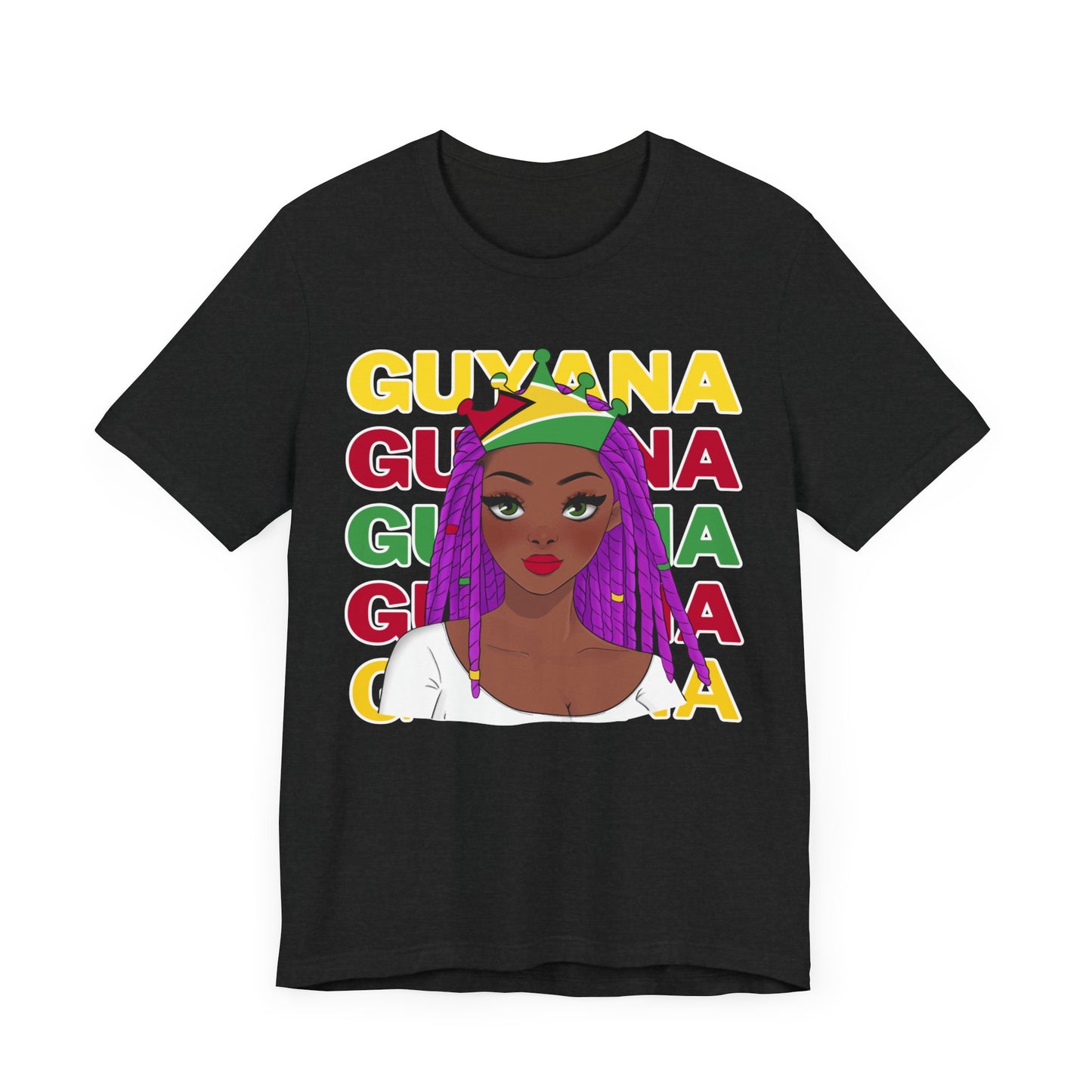 Women's Guyana Flag T Shirt Gift For Guyanese Woman Guyana T Shirt For Girls Guyana Flag Themed T Shirt Guyana Heritage Shirt