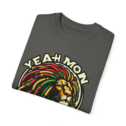 Rastafarian T Shirt  Reggae T Shirt Yeah Mon Reggae Shirt Yeah Mon Jamaica Shirt Reggae Clothing Jamaica Slang Rasta Lion Shirt