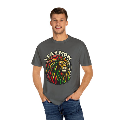 Rastafarian T Shirt  Reggae T Shirt Yeah Mon Reggae Shirt Yeah Mon Jamaica Shirt Reggae Clothing Jamaica Slang Rasta Lion Shirt