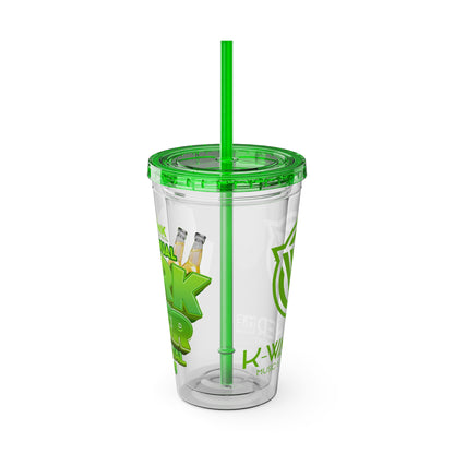 K Warner Custom  16oz Tumbler with Straw