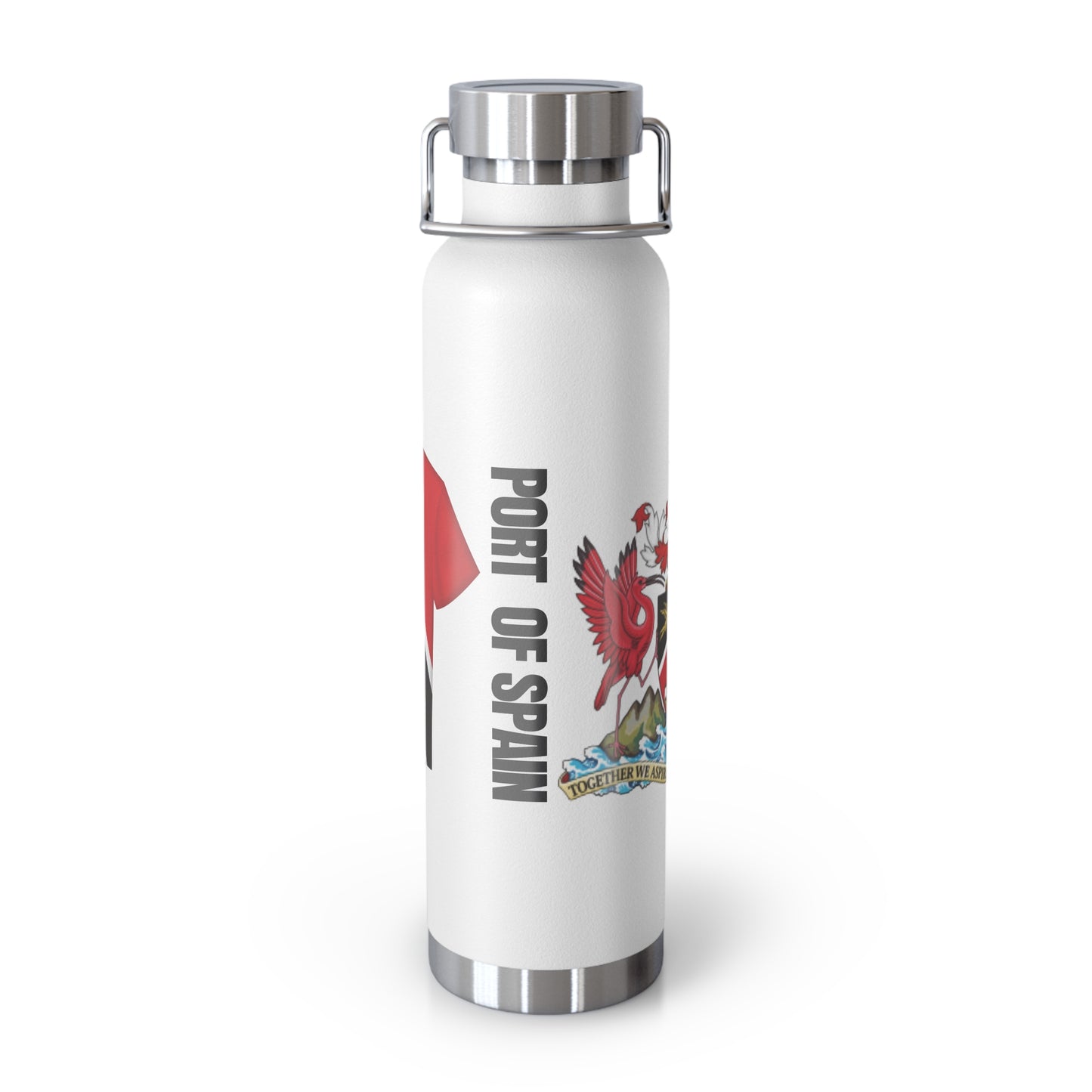 Personalized Trinidad and Tobago Flag Water Bottle Trinidad Flag Products Gift for Trinidadian  Product With Trinidad and Tobago Coat of Arm