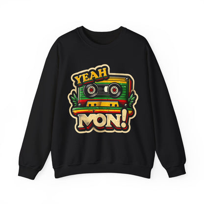 Vintage Retro Reggae Sweatshirt Yeah Mon Sweatshirt Jamaica Clothes Reggae Clothing