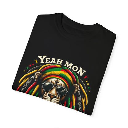 Rasta Lion Shirt Reggae Tee Yeah Mon Reggae Shirt Yeah Mon Jamaica Shirt Reggae Clothing Jamaica Slang Rasta Lion Shirt Rasta Reggae Shirt