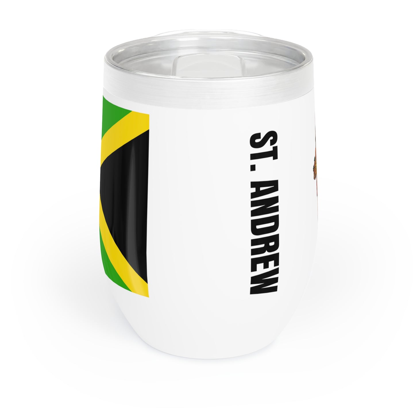 Personalized St  Andrew Jamaica Flag Wine Tumbler Gift for Jamaican Patriotic Jamaican Gift Jamaica Souvenir Jamaica Heritage Jamaica Roots