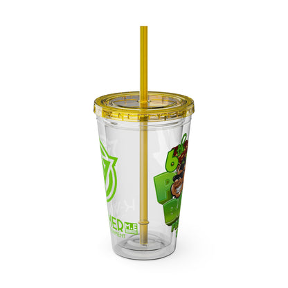 K Warner Custom  16oz Tumbler with Straw