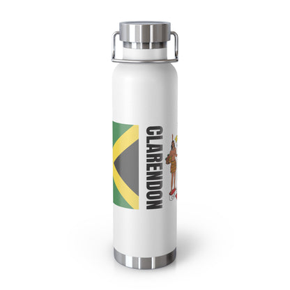 Personalized Jamaican Heritage Copper Insulated Water Bottle - 22oz Clarendon