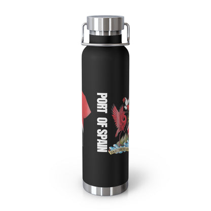 Personalized Trinidad and Tobago Flag Water Bottle Trinidad Flag Products Gift for Trinidadian  Product With Trinidad and Tobago Coat of Arm