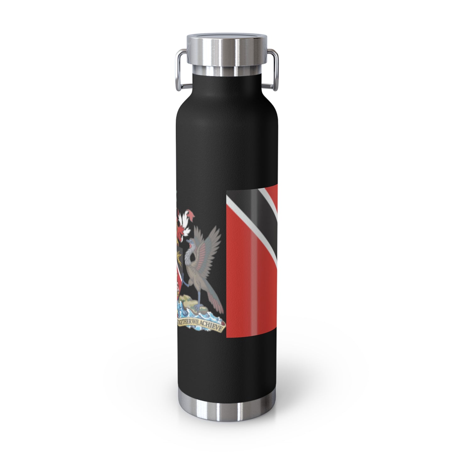 Personalized Trinidad and Tobago Flag Water Bottle Trinidad Flag Products Gift for Trinidadian  Product With Trinidad and Tobago Coat of Arm