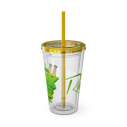 Ras Jd Custom  16oz Tumbler with Straw