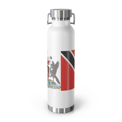 Personalized Trinidad and Tobago Flag Water Bottle Trinidad Flag Products Gift for Trinidadian  Product With Trinidad and Tobago Coat of Arm