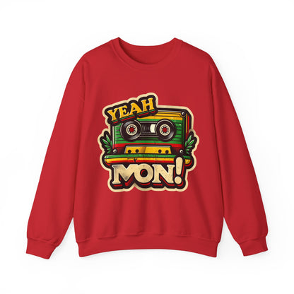 Vintage Retro Reggae Sweatshirt Yeah Mon Sweatshirt Jamaica Clothes Reggae Clothing