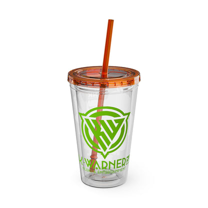 K Warner Custom  16oz Tumbler with Straw