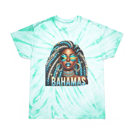 Bahamas Pride Women's Tie-Dye T-Shirt – Afrocentric Graphic Tee