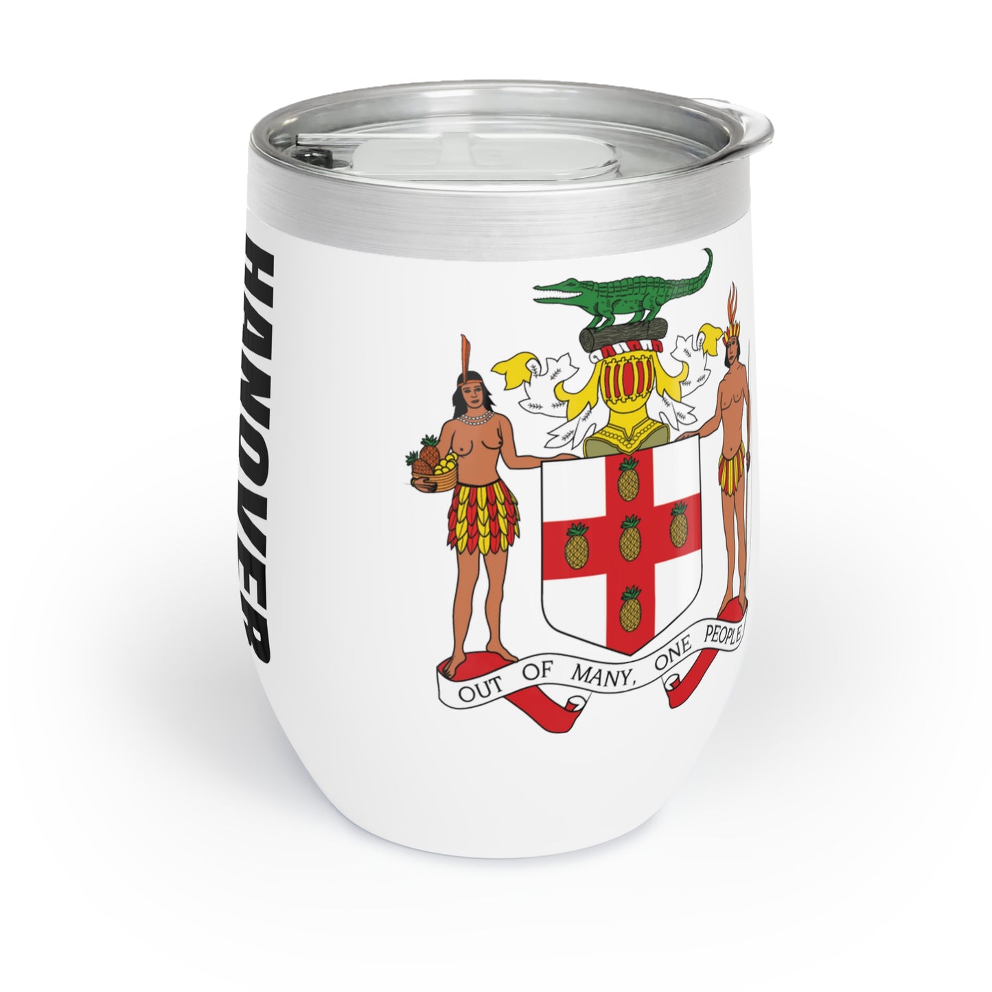 Personalized Hanover Jamaica Flag Wine Tumbler Gift for Jamaican Patriotic Jamaican Gift Jamaica Souvenir Jamaica Heritage Jamaica Root