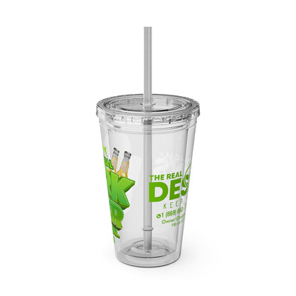 Custom Juicy Desing 16oz Tumbler with Straw