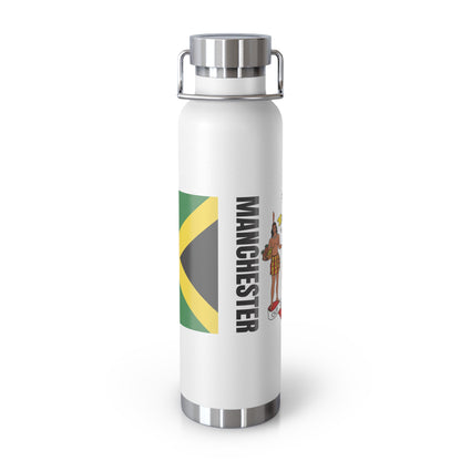 Personalized Jamaica Pride Copper Insulated Water Bottle, 22oz Jamaica Flag Gift