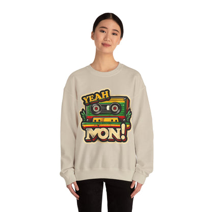 Vintage Retro Reggae Sweatshirt Yeah Mon Sweatshirt Jamaica Clothes Reggae Clothing