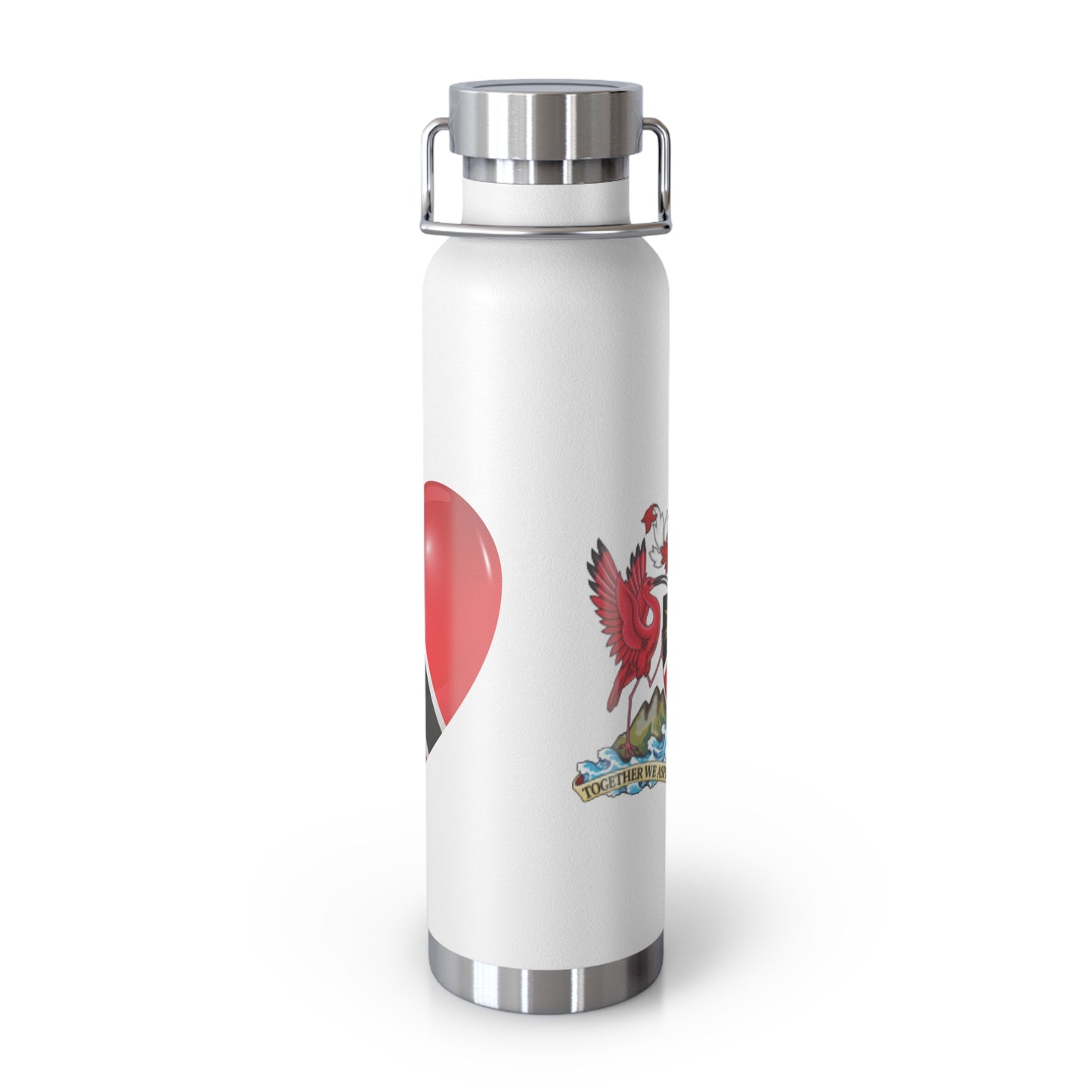 Personalized Trinidad and Tobago Flag Water Bottle Trinidad Flag Products Gift for Trinidadian  Product With Trinidad and Tobago Coat of Arm