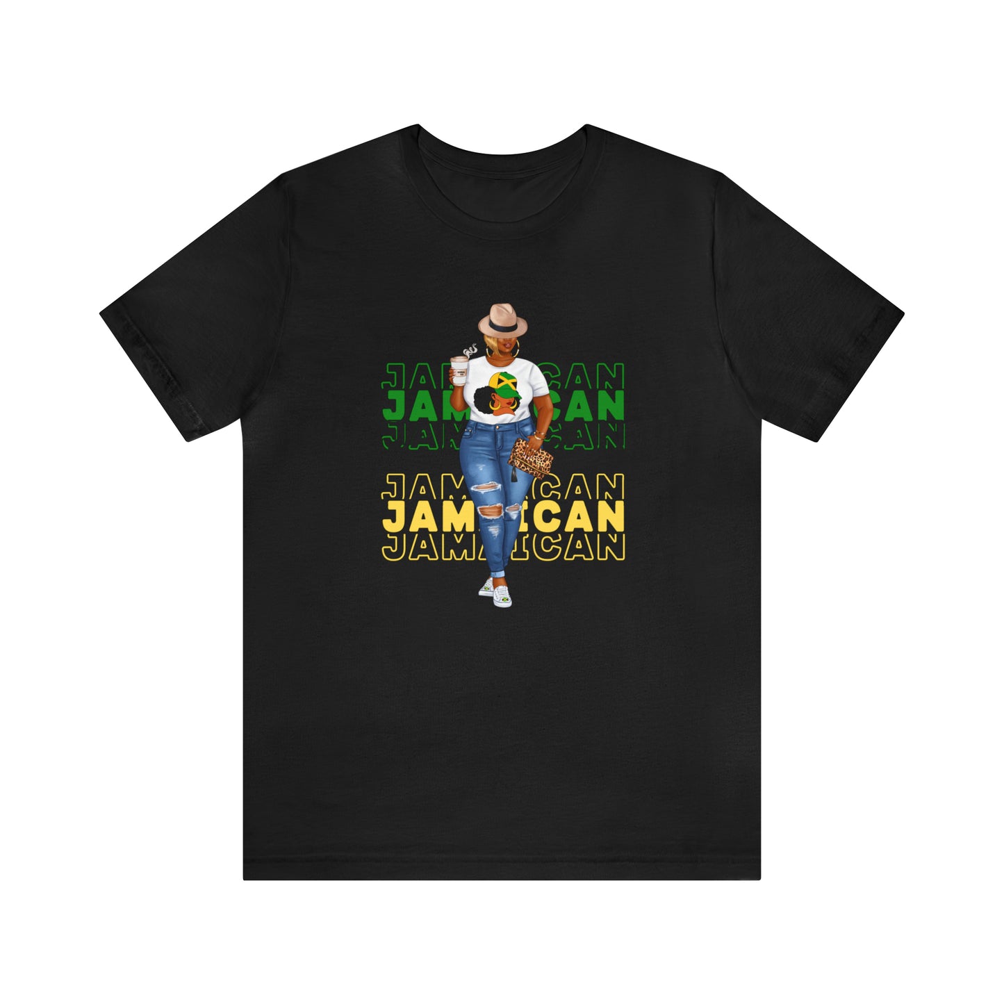 Jamaica Color T Shirt For Women Jamaica Flag Shirt