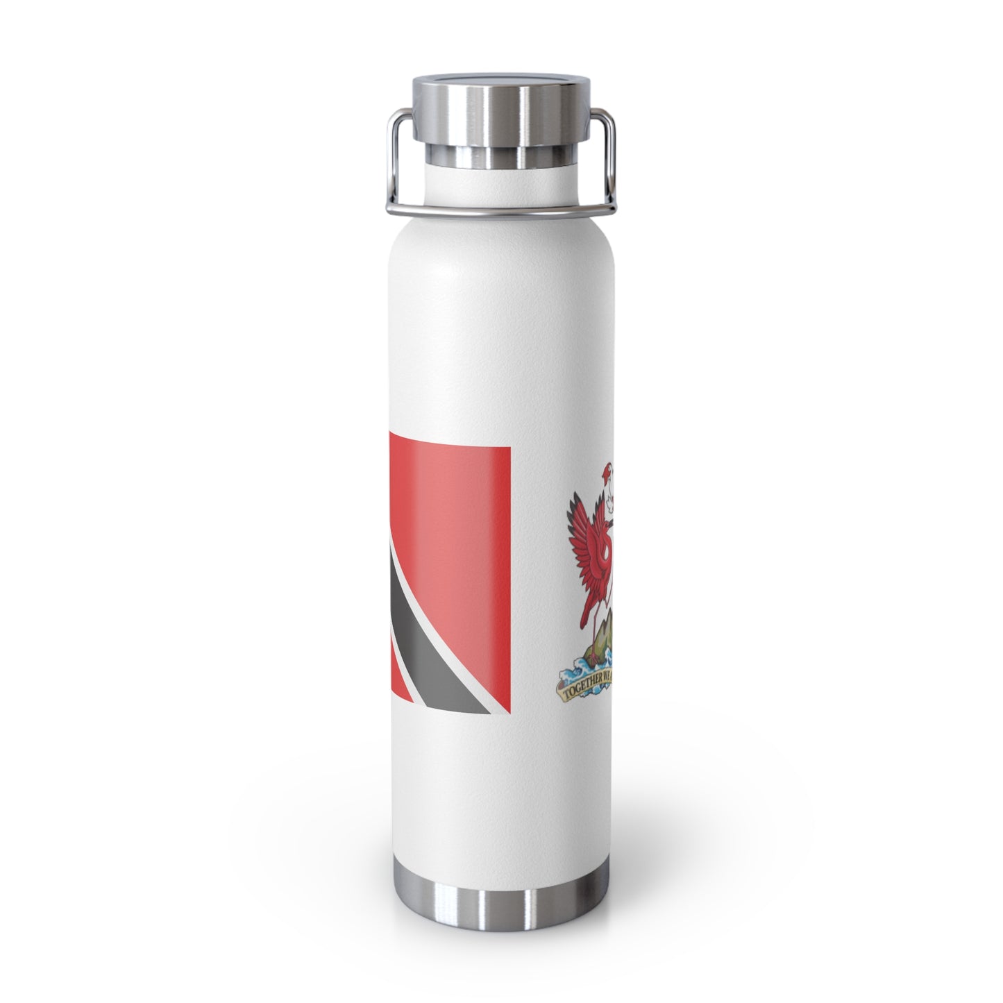 Personalized Trinidad and Tobago Flag Water Bottle Trinidad Flag Products Gift for Trinidadian  Product With Trinidad and Tobago Coat of Arm