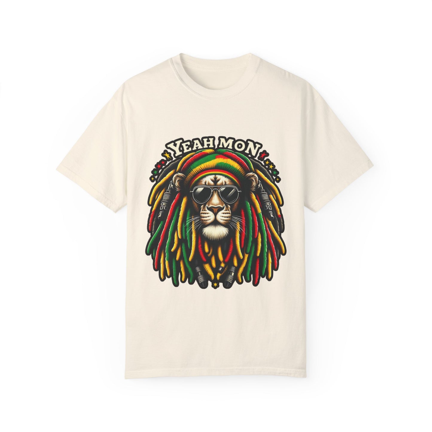 Rasta Lion Shirt Reggae Tee Yeah Mon Reggae Shirt Yeah Mon Jamaica Shirt Reggae Clothing Jamaica Slang Rasta Lion Shirt Rasta Reggae Shirt