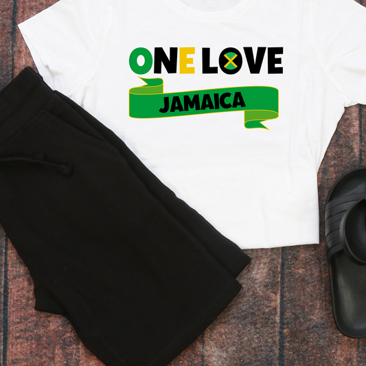 Jamaica Colors Unisex One Love Jamaica Color T Shirt For Men and Women