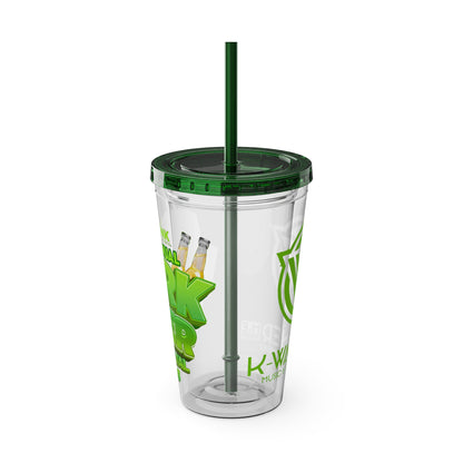 K Warner Custom  16oz Tumbler with Straw
