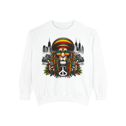 Rasta Lion Sweatshirt Reggae Dreads Jamaica Sweatshirt