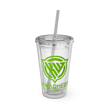 K Warner Custom  16oz Tumbler with Straw