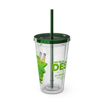 Custom Juicy Desing 16oz Tumbler with Straw