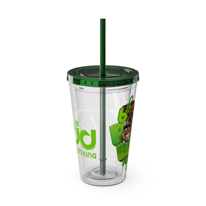 Ras Jd Custom  16oz Tumbler with Straw