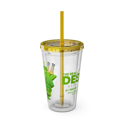 Custom Juicy Desing 16oz Tumbler with Straw