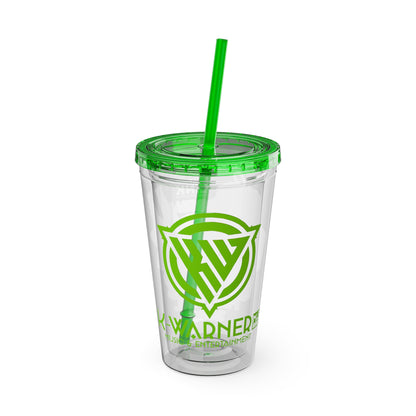 K Warner Custom  16oz Tumbler with Straw
